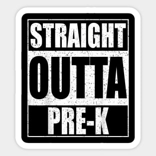 Straight Outta Pre-K Preschool Graduation Sticker